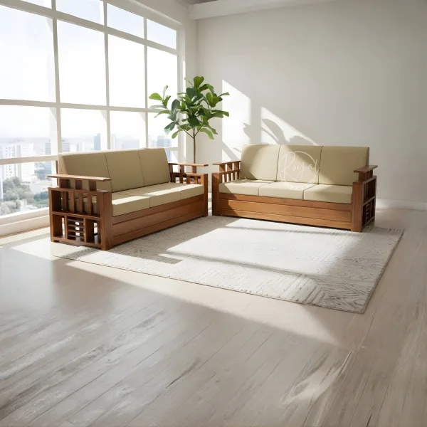 Royal Adrika Nilambur Teak Wood Sofa Set