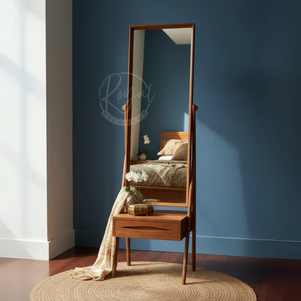 Royal Darpan Nilambur Teak Wood Dresser Mirror