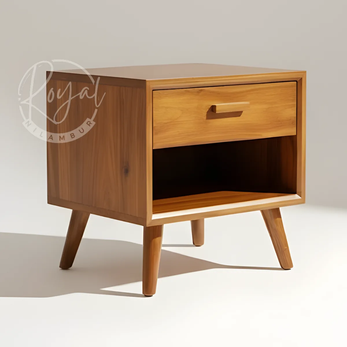 Royal Dhruv Nilambur Teak Wood Side Table from royal nilambur Royal Dhruv Nilambur Teak Wood Side Table - Image 3