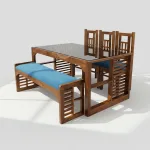 Royal Elara Nilambur Teak Wood Dining Set