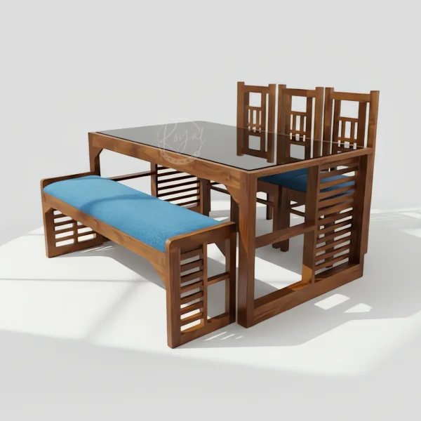 Royal Elara Nilambur Teak Wood Dining Set