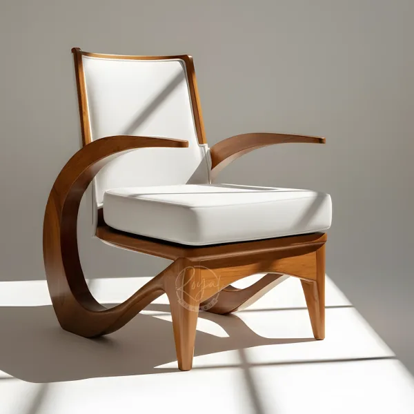 Royal Loryn  Nilambur Teak Wood Arm Chair