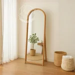 Royal Thanvish Nilambur Teak Wood Floor Mirror