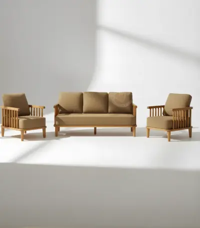 wooden sofa set