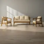 wooden sofa set