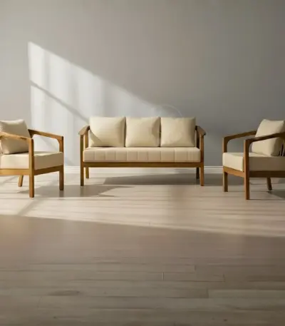 wooden sofa set