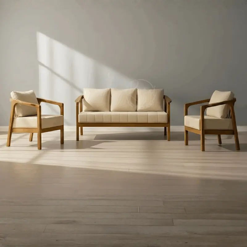 wooden sofa set