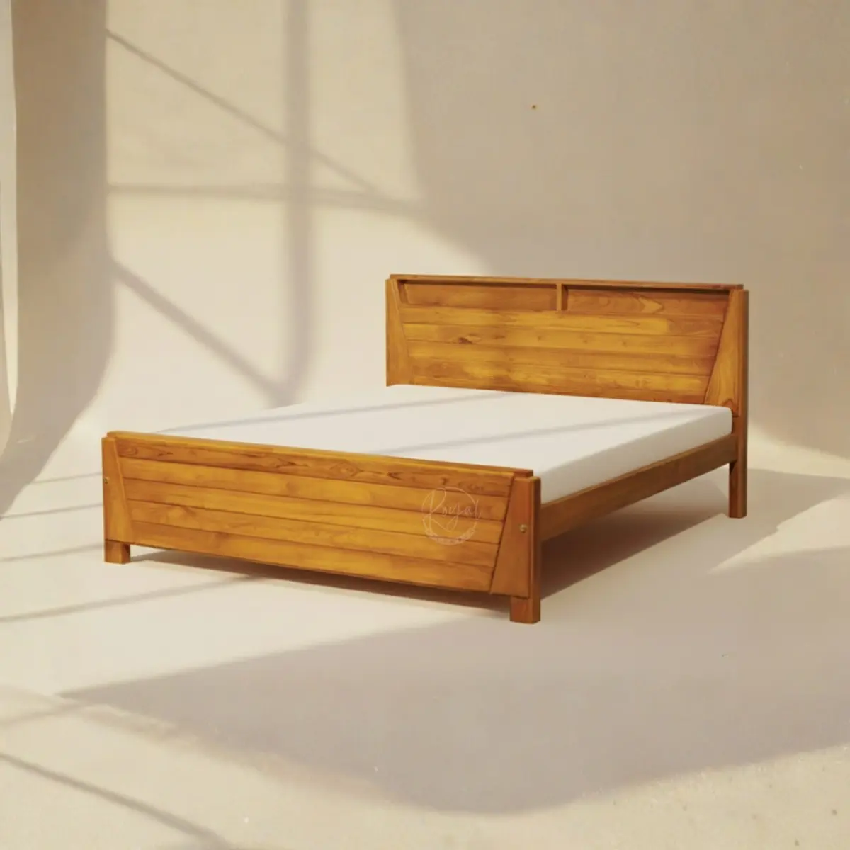 Royal Kalvyn Nilambur Teak Wood Cot made by nilambur teak wood Wooden Cot