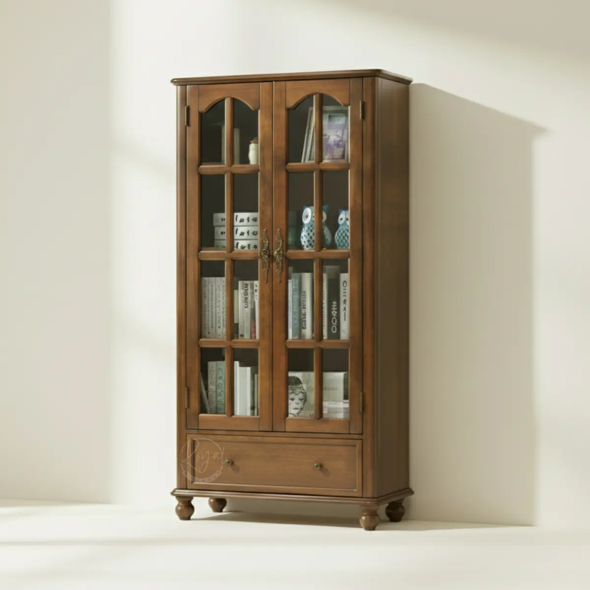 Royal Lavren Nilambur Teak Wood Book Shelf made nilambur teak wood Wooden Book Shelf