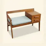 Wooden Telephone Bench